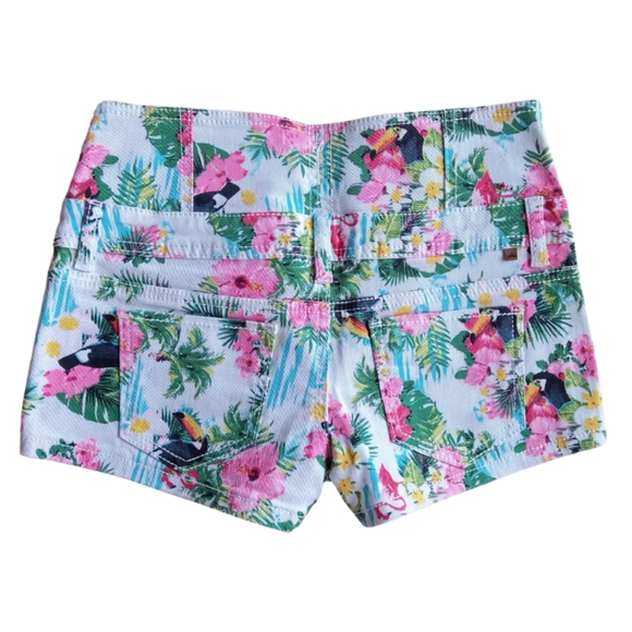 ALMOST FAMOUS High Waist Shorts Tropical Print - Picture 11 of 11